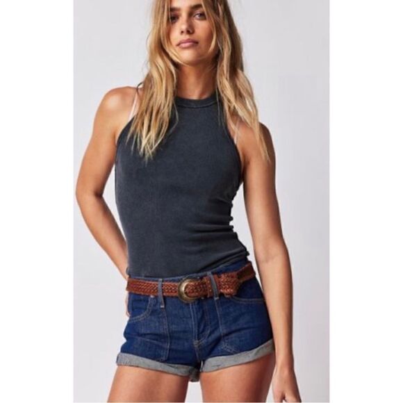 NWT Free People We the Free Beginner’s Luck Low Rise Slouch Shorts, Size 29 - Picture 1 of 9